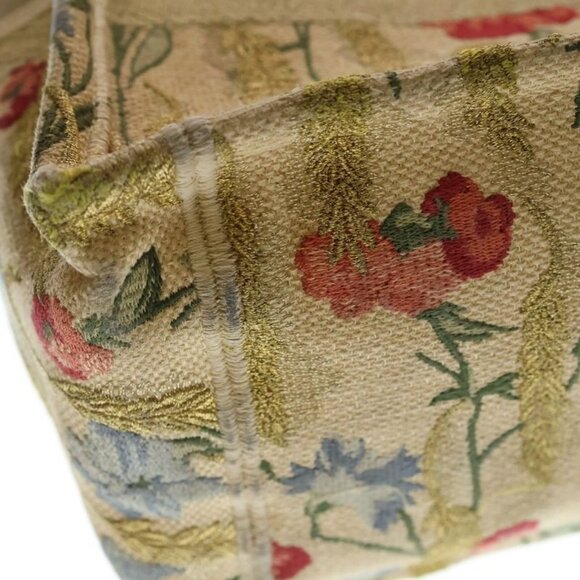 Dior Book Tote Hibiscus Beige Gold Canvas - Picture 6 of 6
